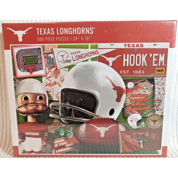 Texas Longhorns 500 Piece Puzzle "You the Fan" - NEW Sealed - Picture 1 of 7